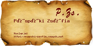 Püspöki Zsófia névjegykártya